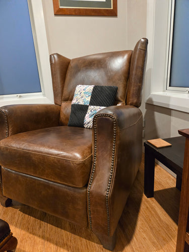 Stratford Aged Leather Recliner Chair - Foundry at Online8 Furniture Auckland NZ