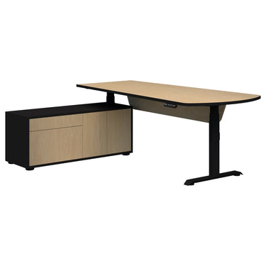 Summit II Adjustable Executive Desk - Black Base at online8 furniture store Auckland