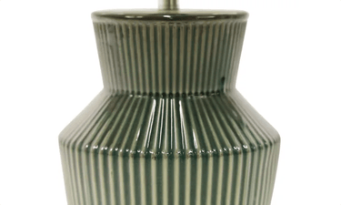 Sunny Ceramic Lamp W/ Jute Shade -Olive at Online8 Furniture Auckland NZ