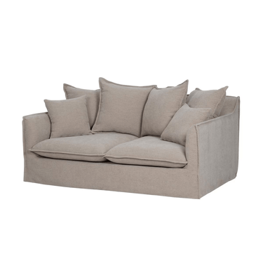 Sydney Slip Cover 2 Seater Sofa - Hazelnut at online8 furniture store Auckland