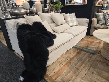 Sydney Slip Cover 3 Seater Sofa - Almond at online8 furniture store Auckland