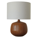 Tabacco Ceramic Lamp with Shade at online8 furniture store Auckland