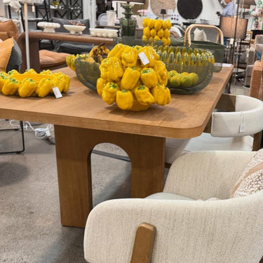 Talia Dining Table with Arch Legs - Oak at online8 furniture store Auckland