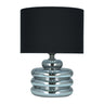 Tampico Table Lamp - Chrome + Black Shade at online8 furniture store Auckland