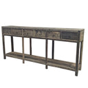 Tannery 6 Drawer Console Table - 2200mm at Online8 Furniture Auckland NZ