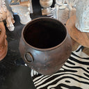 Tannery Metal Pot — Handcrafted Studded Iron Vessel at Online8 Furniture Auckland NZ
