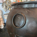 Tannery Metal Pot — Handcrafted Studded Iron Vessel at Online8 Furniture Auckland NZ