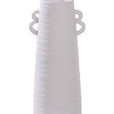Tanvi White 4-Ear Vase - Large at online8 furniture store Auckland
