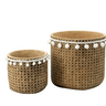 Tassel Cement Cane-look Planter Set of 2 at online8 furniture store Auckland