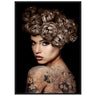 Tattooed Woman Framed Printed Wall art at online8 furniture store Auckland