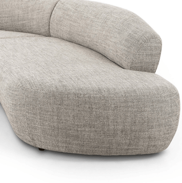 Terra 2 Piece Large Sectional Curved Sofa - Grey at online8 furniture store Auckland