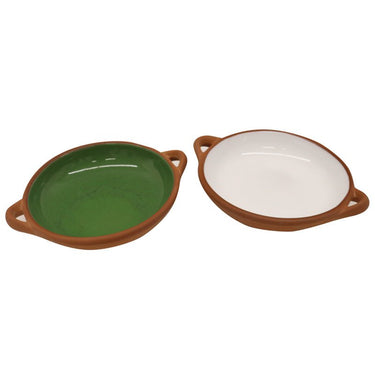 Terracotta Dish w Handle Large at online8 furniture store Auckland