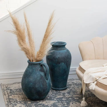 Terracotta Large Urn - Aged Copper Set/2 at online8 furniture store Auckland