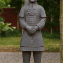 Terracotta Warrior 104cm – Grey Fiber Cement Statue at online8 furniture store Auckland