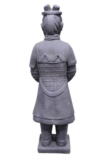 Terracotta Warrior 104cm – Grey Fiber Cement Statue at online8 furniture store Auckland