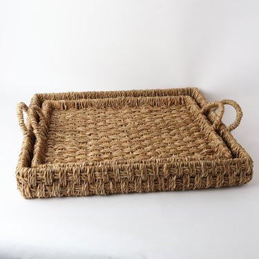 The Artisan Seagrass Tray Set | Set of 2 at online8 furniture store Auckland