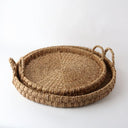 The Coastal Circle Seagrass Tray Set | Set of 2 at online8 furniture store Auckland