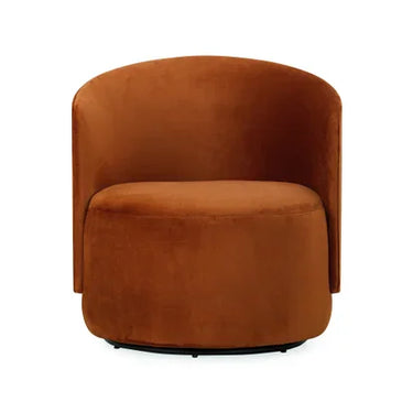 The Estella Swivel Chair - Velvet Gingerbread at Online8 Furniture Auckland NZ