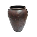 The Forge Pot — Handcrafted Studded Iron Vessel from India at Online8 Furniture Auckland NZ