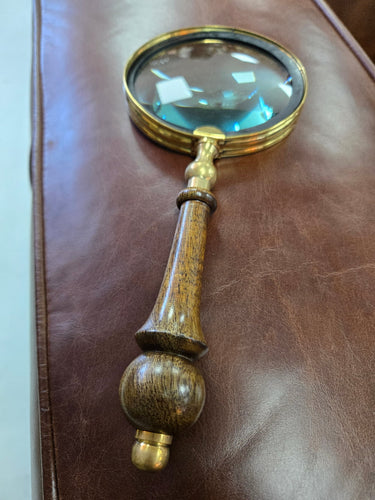 The Inspector Brass & Timber Magnifying Glass at Online8 Furniture Auckland NZ
