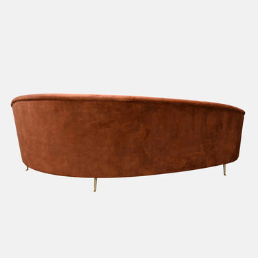 The Jane Adore Curved Sofa - Hazel & Antique Brass at Online8 Furniture Auckland NZ