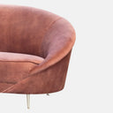 The Jane Adore Curved Sofa - Hazel & Antique Brass at Online8 Furniture Auckland NZ