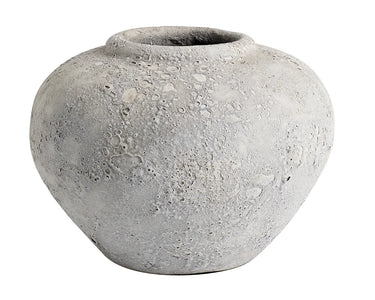 The Luna Terracotta Vase - Grey Small at Online8 Furniture Auckland NZ