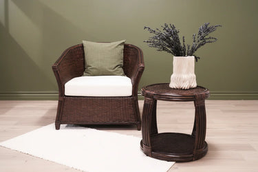 The Plantation Amara Armchair - Chocolate at Online8 Furniture Auckland NZ