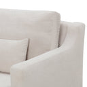 The Rhys 2 Seater Sofa in ivory with removable zip-off covers and foam seat cushions