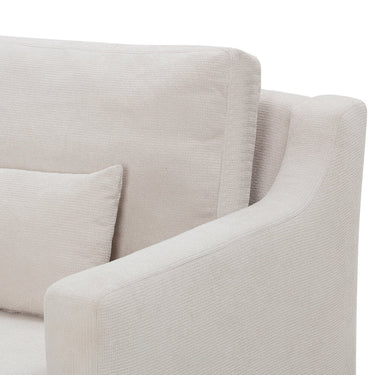 The Rhys 2 Seater Sofa in ivory with removable zip-off covers and foam seat cushions