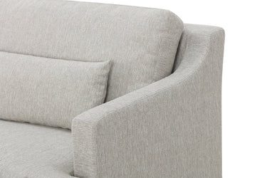 The Rhys 3 Seater Slipcover Sofa in woven oyster with reversible cushions