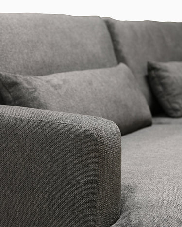 The Rhys 3-Seater Sofa with reversible variable-density foam cushions and a 100,000 Martindale weave