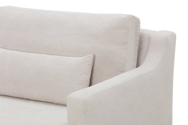 The Rhys 3 Seater Sofa in warm off-white Soft Textured Ivory polyester