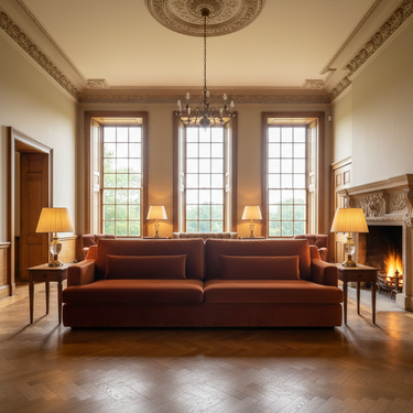 The Rhys 3-Seater Sofa - Velvet Gingerbread