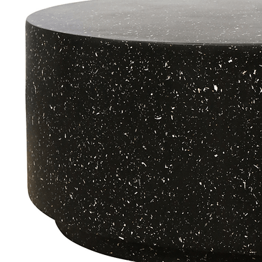 Theo Round Coffee Table - Black Fleck at online8 furniture store Auckland