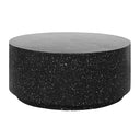 Theo Round Coffee Table - Black Fleck at online8 furniture store Auckland