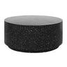 Theo Round Coffee Table - Black Fleck at online8 furniture store Auckland