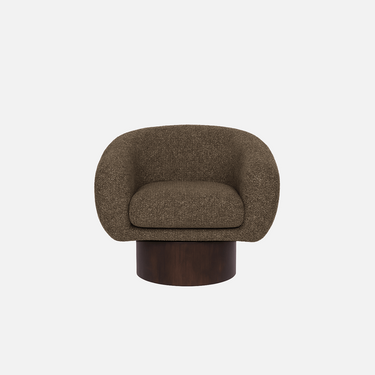 Theo Swivel Chair - Brown Milan at Online8 Furniture Auckland NZ