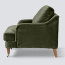 Thornfield 1.5 Seater Armchair - Olive Velvet at Online8 Furniture Auckland NZ