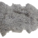 Tibetan Long Wool Single Sheepskin - Grey at online8 furniture store Auckland