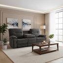 Titan 3 Seater Manual Recliner with Console - Grey at Online8 Furniture Auckland NZ