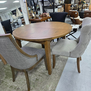 Toulouse Extendable Round Dining Table - 120-170cm at online8 furniture store Auckland