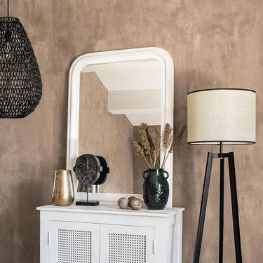 Toulouse Wall Mirror Antique White - 107cm at online8 furniture store Auckland