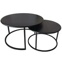 Trang Coffee Table Nest of 2 – Matt Black Iron at Online8 Furniture Auckland NZ