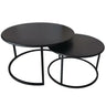 Trang Coffee Table Nest of 2 – Matt Black Iron at Online8 Furniture Auckland NZ