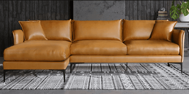 Triumph Leather Sofa with Left Chaise at online8 furniture store Auckland