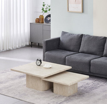 Tuscan Travertine Coffee Table Nest at online8 furniture store Auckland