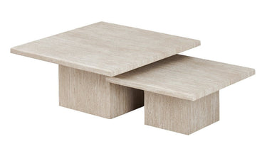 Tuscan Travertine Coffee Table Nest at online8 furniture store Auckland