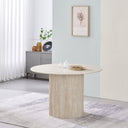 Tuscan Travertine Round Dining Table at online8 furniture store Auckland