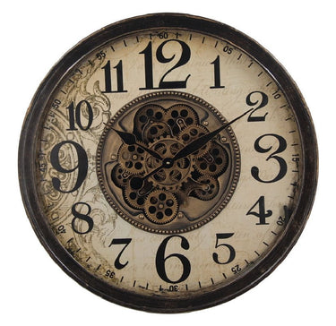 Two Tone Metal Gear Wall Clock at online8 furniture store Auckland